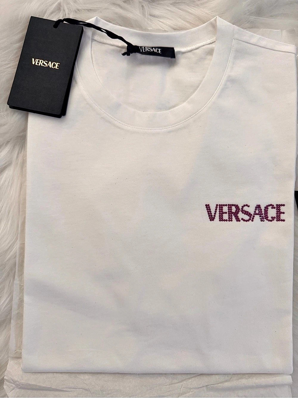 Versace Logo Series Crystal-Embellished T-Shirt its New